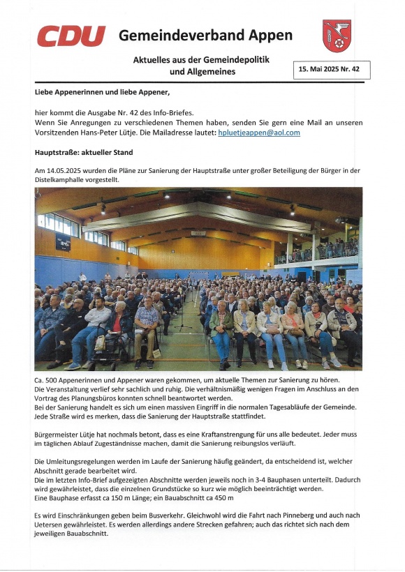 Info-Brief Mai 2025