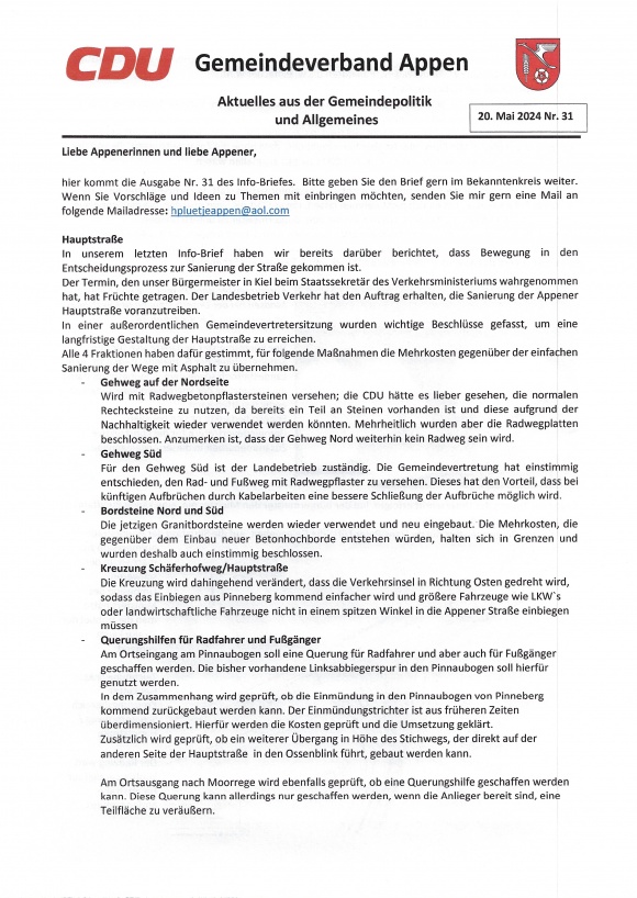 Info-Brief Mai 2024