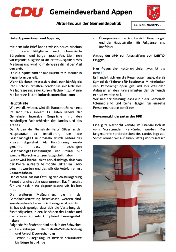 Info Brief Dezember